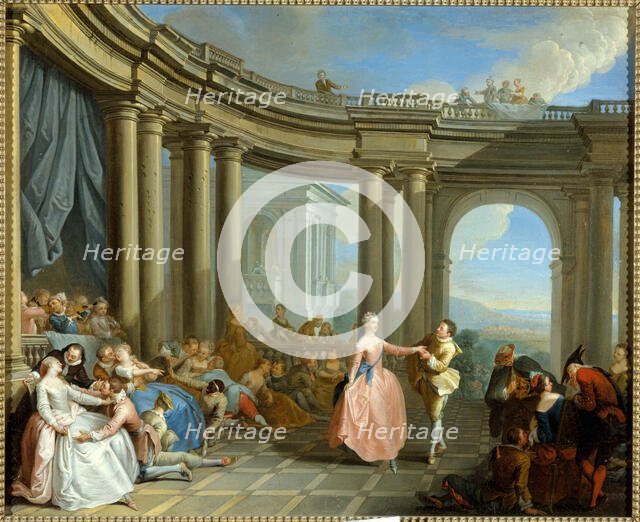 Le menuet, 18th century.  Creators: Jean-Baptiste Pater, Sébastien Le Clerc the Younger.