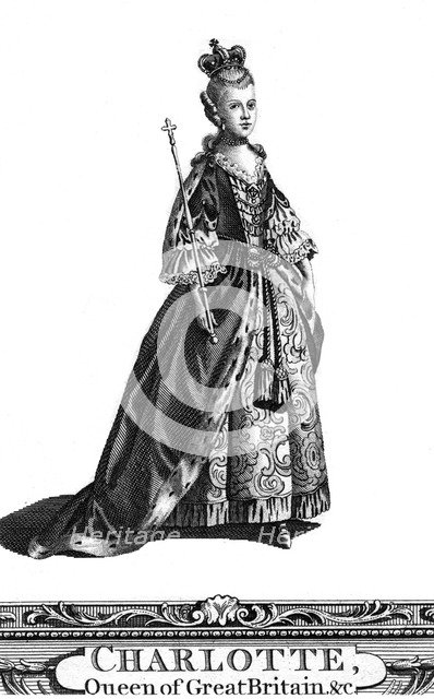 Queen Charlotte, queen consort of George III of the United Kingdom. Artist: Unknown