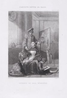 The Childhood of Paolo Veronese, from "L'Artiste", August 10, 1845., August 10, 1845. Creator: Adolphe Pierre Riffaut.