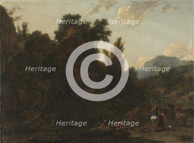 Rush Gatherers, 1657. Creator: Nicolaes Berchem (Dutch, 1620-1683).