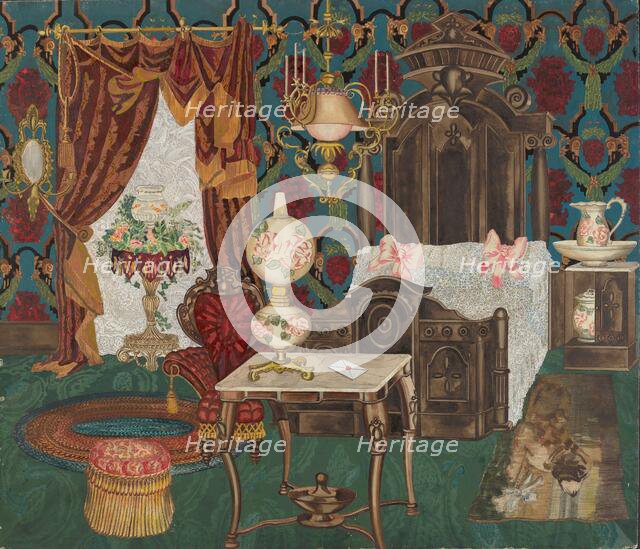 Bedroom, 1882, 1935/1942. Creator: Perkins Harnly.