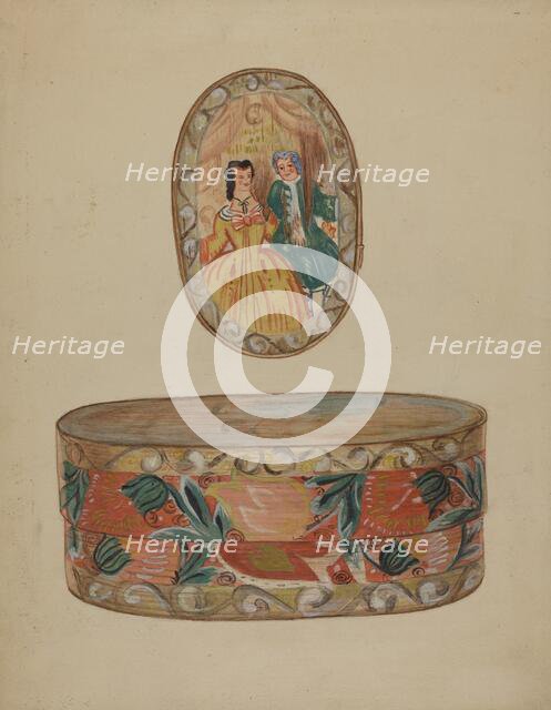 Pa. German Bride's Box, c. 1937. Creator: Unknown.