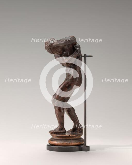 Male Nude Standing in a Fearful Pose, probably 1530s. Creator: Niccolò Tribolo.