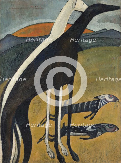Greyhounds (Os Galgos), 1911. Creator: Souza-Cardoso, Amadeo de (1887-1918).