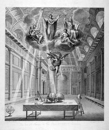 Interior of the Great Room of Freemasons' Tavern, Great Queen Street, Holborn, London, c1800. Artist: Francesco Bartolozzi
