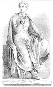 Thorwaldsen's statue of Lord Byron, 1845. Creator: W. J. Linton.