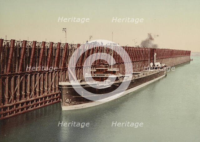 The Escanaba ore docks, c1898. Creator: Unknown.