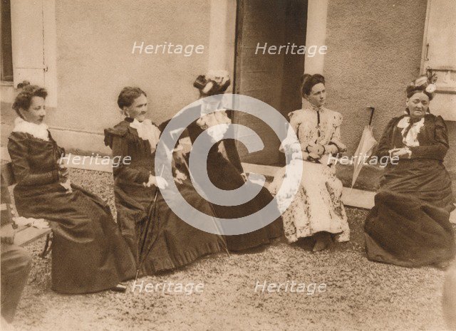 'A group of women talking', 1937. Artist: Unknown.