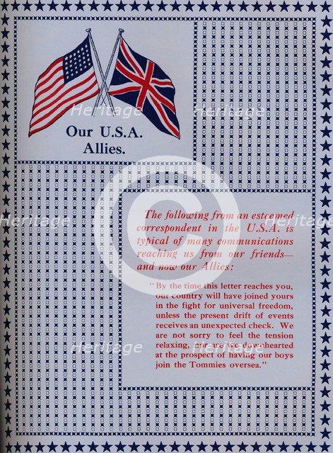 'Our U.S.A. Allies', 1917. Artist: Unknown.