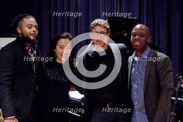 Josh Ginsburg with Richardson, Sung and Strickland, Watermill Jazz Club, Dorking, Surrey, 2015. Artist: Brian O'Connor.