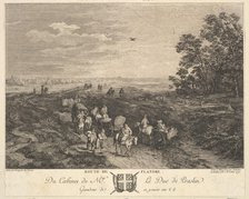 Flanders Road (Route de Flandre) after a painting in the collection of the Duc de Praslin, 1772. Creators: Balthasar Anton Dunker, Jacques Philippe Le Bas.