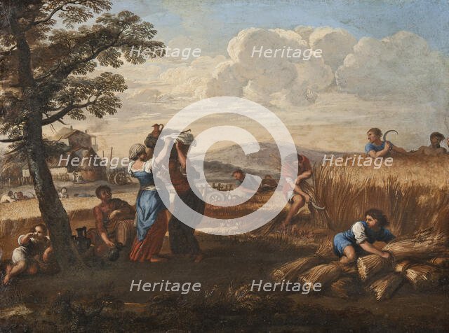 Landscape with Harvesting, 18th century. Creator: Pietro da Cortona.