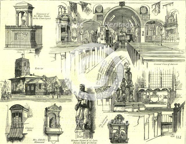 'Old Chelsea Church, recently restored', 1886.  Creator: Unknown.