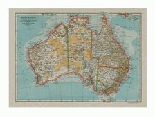 Map of Australia, c1910. Artist: Gull Engraving Company.