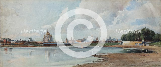 View of Moscow from the Neskuchny Garden, ca 1880-1885.