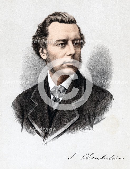 Joseph Chamberlain, British politician, c1880.  Artist: Anon