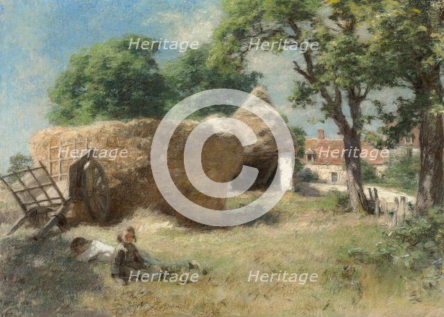 La sieste à la ferme des Grèves (A nap at the Grèves farm). Creator: Lhermitte, Léon (1844-1925).