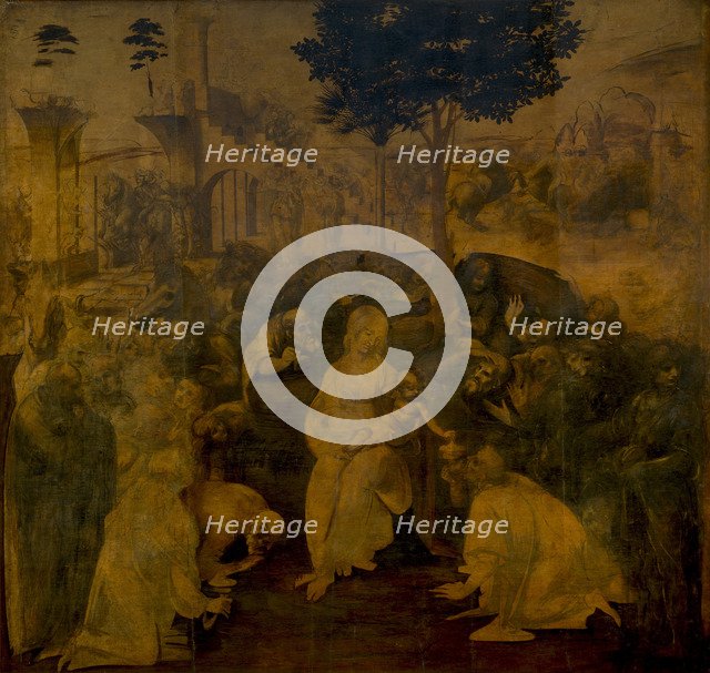 The Adoration of the Magi, c. 1480. Artist: Leonardo da Vinci (1452-1519)