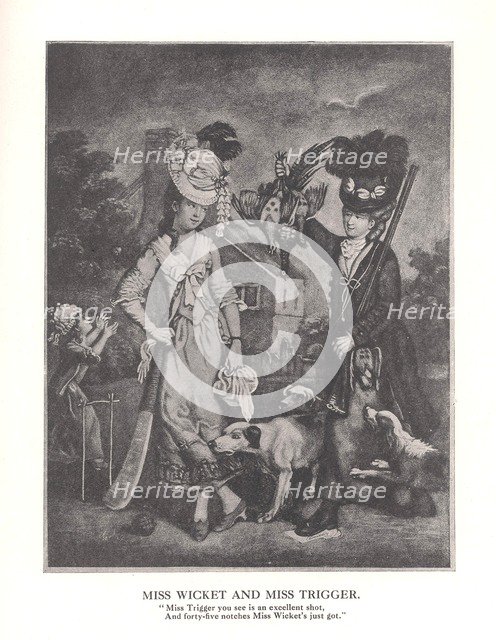 'Miss Wicket and MissTrigger', c1778 (1912). Artist: Unknown.