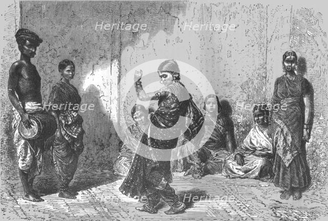 'Indian Dancing-girl; Notes on the Ancient Temples of India', 1875. Creator: Unknown.