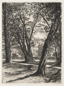 Kensington Gardens (The Small Plate), 1859. Creator: Francis Seymour Haden (British, 1818-1910).