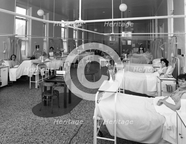 Patients on a women's surgical ward, Montague Hospital, Mexborough, South Yorkshire, 1968. Artist: Michael Walters