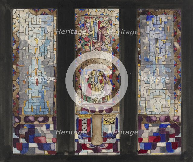 Design for three windows in the City Hall in Amsterdam, 1878-1938. Creator: Richard Roland Holst.