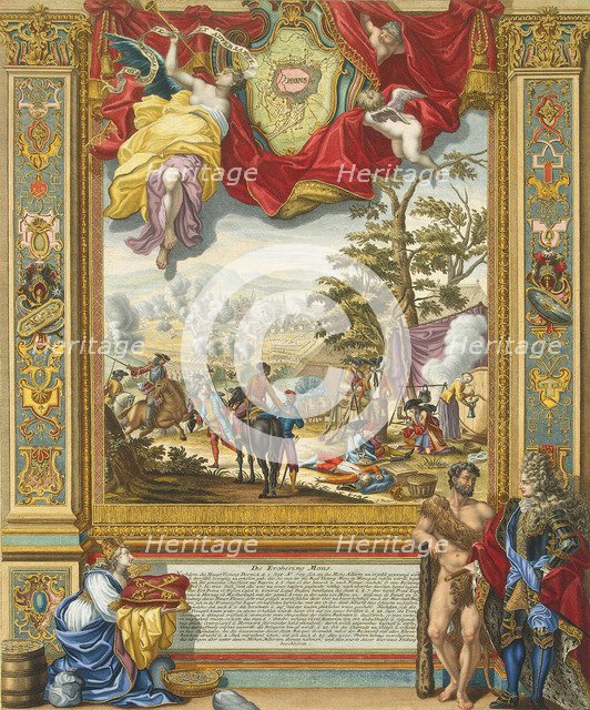 Siege of Mons by the Allied Troops in 1709, Early 18th cen.. Artist: Corvinus, Johann August (1683-1738)