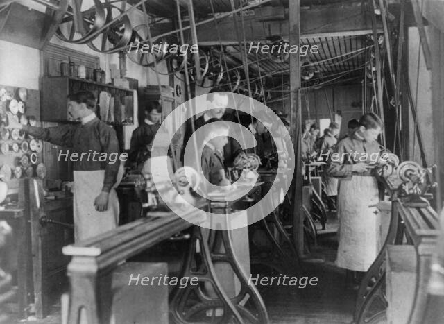 Machine shop class, Washington, D.C., (1899?). Creator: Frances Benjamin Johnston.