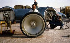 Allan Dougherty, support crew member for Bluebird CN7 World Land Speed Record attempt, 1964 Creator: Unknown.