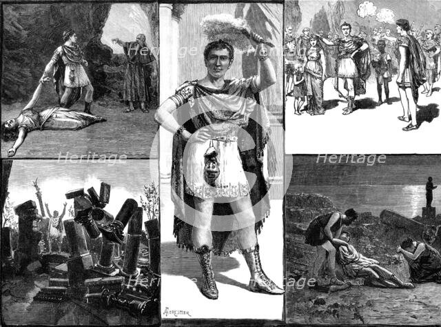 Sketches from "Claudian", the new piece at the Princess's Theatre, 1883. Creator: Unknown.