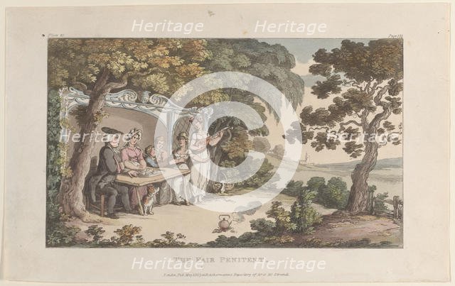 The Fair Penitent, from "The Vicar of Wakefield", May 1, 1817., May 1, 1817. Creator: Thomas Rowlandson.