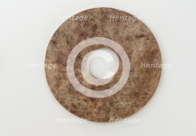 Disk (bi) with spirals, Eastern Zhou dynasty, 475-221 BCE. Creator: Unknown.