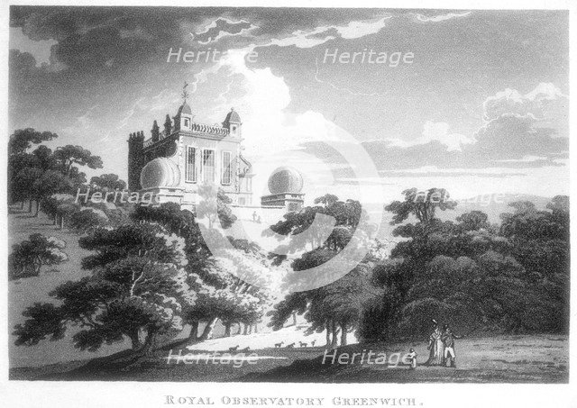 The Royal Greenwich Observatory, Flamsteed House, Greenwich Park, London, c1820. Artist: Unknown