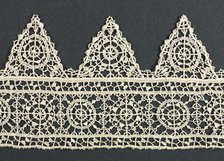Needlepoint (Reticella) Lace Insertion and Edging, 16th century. Creator: Unknown.