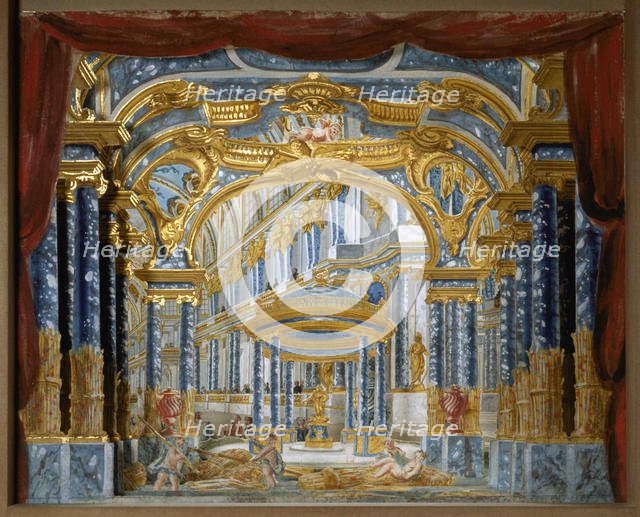 Palais de Cérès. Stage design for the opera Proserpine by Jean-Baptiste Lully, 1758. Creator: Algieri, Piero Bonifazio (?-1764).