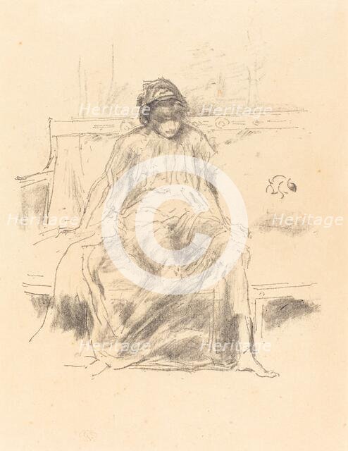 The Draped Figure, Seated, 1893. Creator: James Abbott McNeill Whistler.