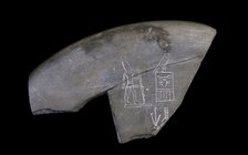 Fragment of inscribed stone bowl, c3285 BC. Artist: Unknown.