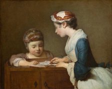 The Little Schoolmistress, after 1740. Creator: Jean-Simeon Chardin.
