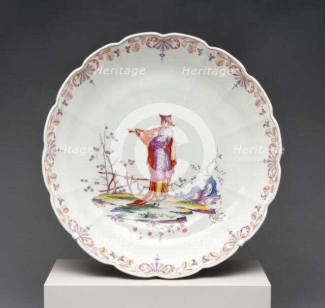 Plate, Vienna, 1730/35. Creator: Du Paquier Porcelain Manufactory.