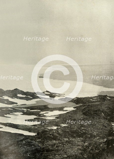 'The Ship off Pram Point, Just Before Leaving for the North', c1908, (1909). Artist: Unknown.