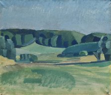 Landscape near Bistrup, Sealand, 1918. Creator: Harald Giersing.