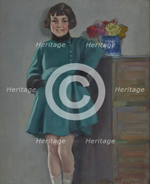 Smiling Girl, early 20th century. Creator: Harry John Pearson.