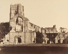 Fountains Abbey. General Western Front, 1850s. Creator: Joseph Cundall.