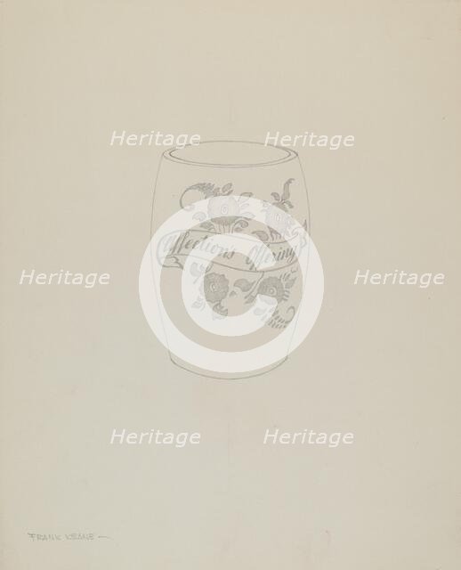 American "Bohemian" Glass Mug, 1935/1942. Creator: Frank M Keane.