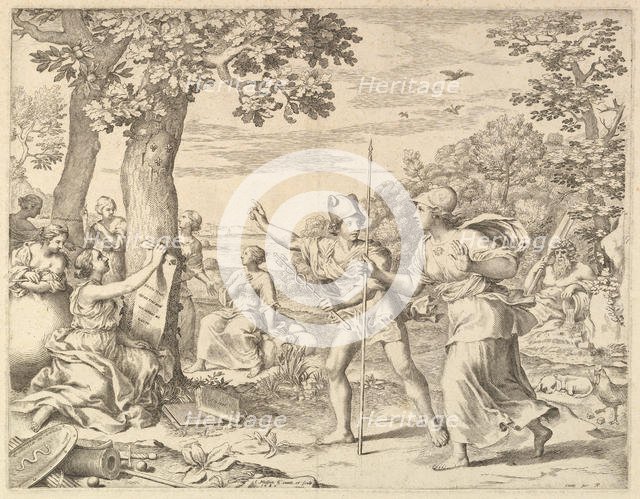 Allegory on Good Government in France, 1685. Creator: Claude Mellan.