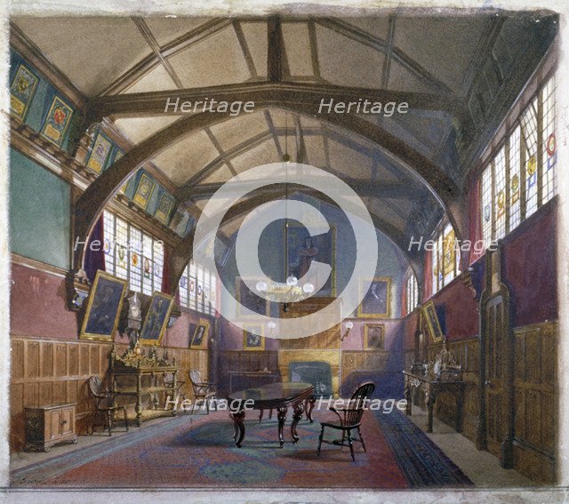 Interior of Barnard's Inn, London, 1885.               Artist: John Crowther