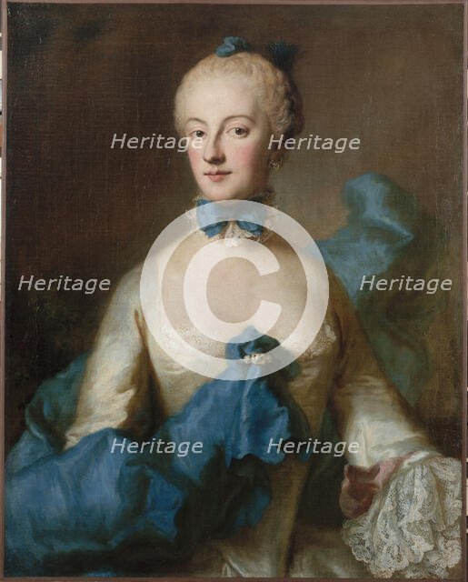Portrait of Marie-Anne-Josèphe de Bavaria, Margravine de Baden (1734-1776), c1750. Creator: Georg Desmarees.