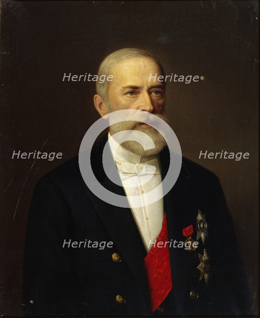 Portrait of Nikolai Khristianovich Bunge (1823-1895), 1887. Artist: Tyurin, Ivan Alexeevich (1824-1904)