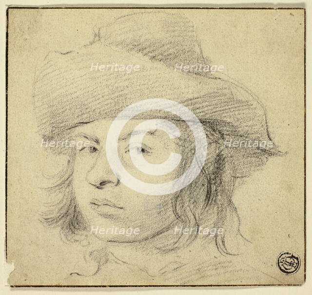 Bust of Young Man with Hat, n.d. Creator: Cornelis de Visscher.